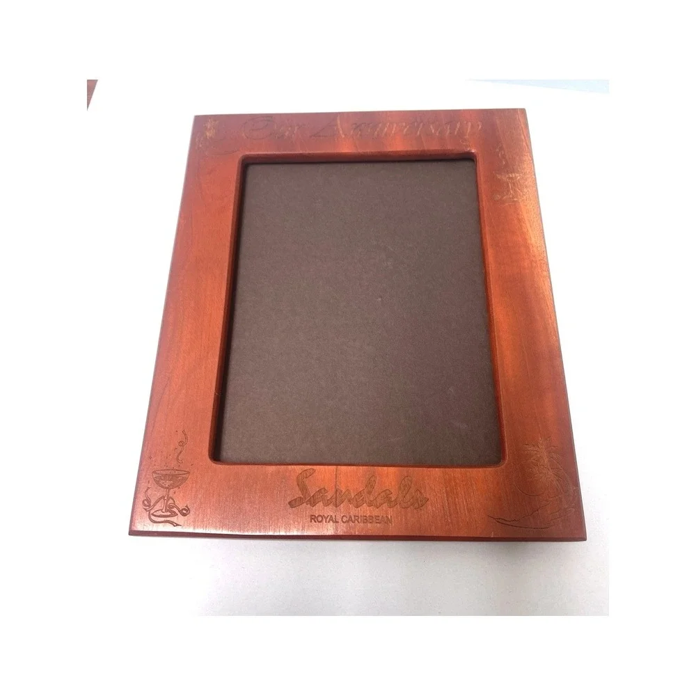 Vintage Sandals Resort Our Anniversary ROYAL CARIBBEAN‎ Wood 8x10 PICTURE FRAME